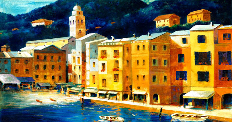Portofino affresco su intonaco  PT 100917